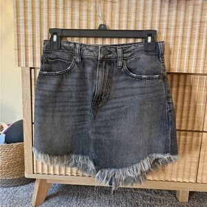 Free People Black Denim Skirt